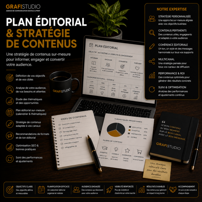 Plan éditorial & stratégie de contenus